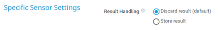 Specific Sensor Settings Specific Sensor Settings